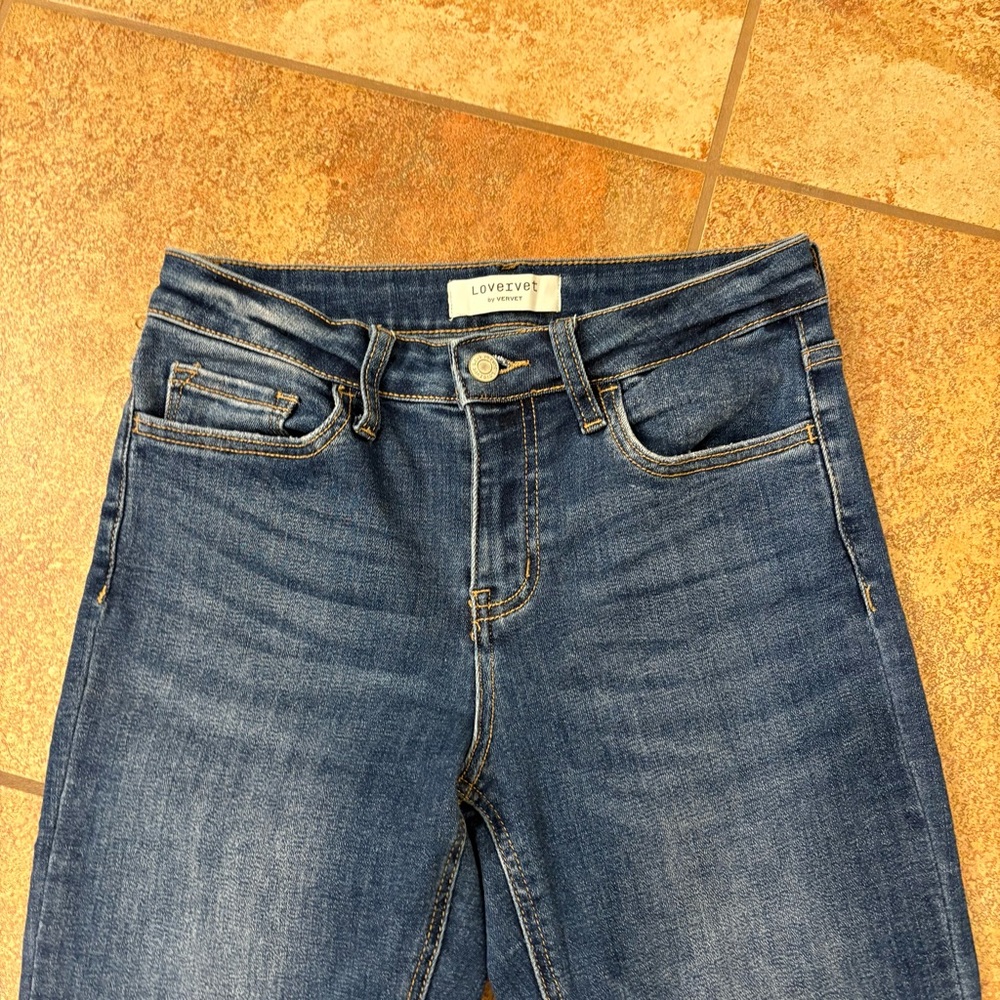 Stylish Boot Cut Women's Jeans in Deep Blue - Picture 6 of 7